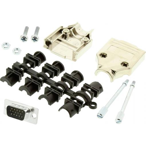 MH Connectors MHDTPK9HD15MS-K sada D-SUB kolíkové lišty 180 ° Pólů: 9 pájecí kalíšek 1 ks