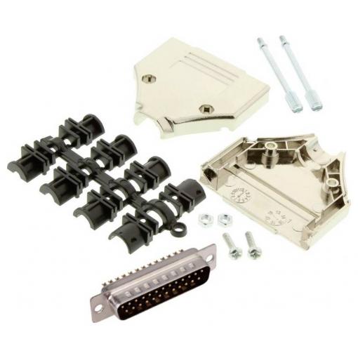 MH Connectors MHDTPK25-DM25P-K sada D-SUB kolíkové lišty 180 ° Pólů: 25 pájecí kalíšek 1 ks