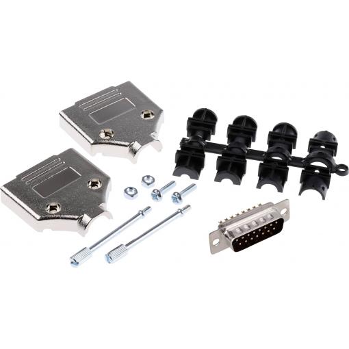 MH Connectors MHDTPK15-DM15P-K sada D-SUB kolíkové lišty 180 ° Pólů: 15 pájecí kalíšek 1 ks
