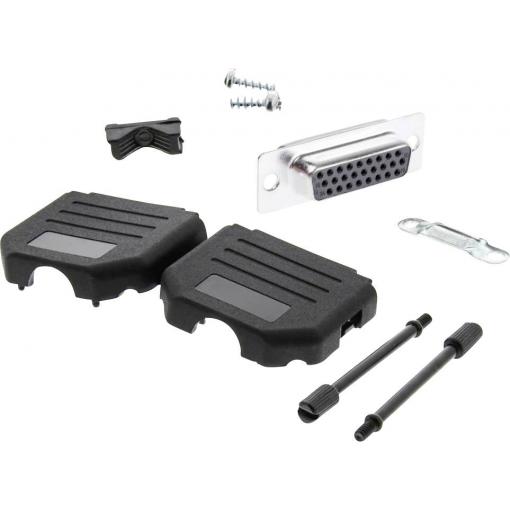 MH Connectors MHDPPK15HD26FS-K sada D-SUB zásuvková lišta 180 ° Pólů: 15 pájecí kalíšek 1 ks