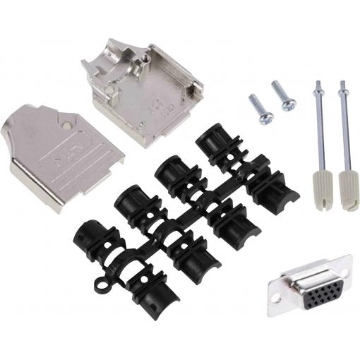 MH Connectors MHDTZK9HD15FS-K sada D-SUB zásuvková lišta 180 ° Pólů: 9 pájecí kalíšek 1 ks