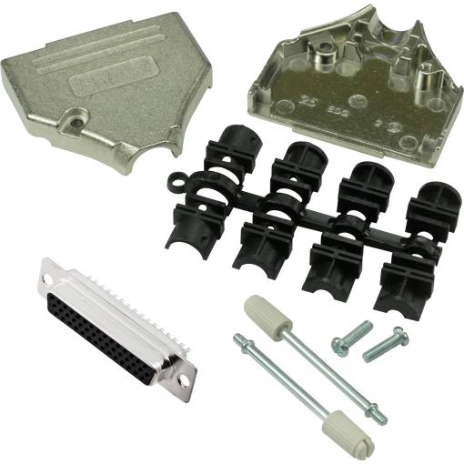 MH Connectors MHDTZK25HD44FS-K sada D-SUB zásuvková lišta 180 ° Pólů: 25 pájecí kalíšek 1 ks