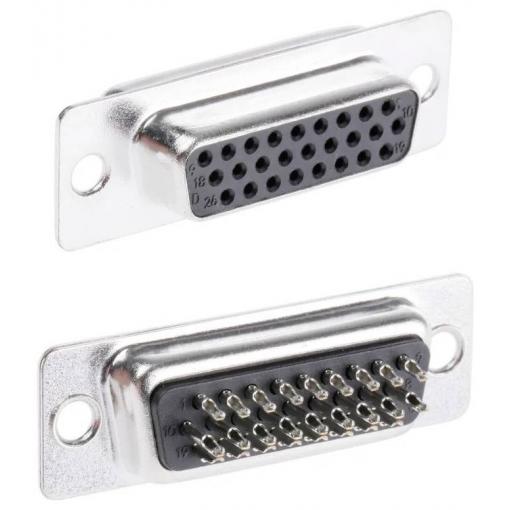 MH Connectors MHHDS26-F-N-B-S zástrčka D-SUB 180 ° Pólů: 26 do DPS 1 ks