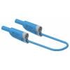 Electro PJP 2714-IEC-CD1-50BL měřicí kabel zásuvkový konektor 4 mm, banánková zástrčka 50 cm modrá 1 ks