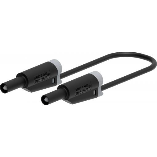 Electro PJP 2714-IEC-CD1-100N měřicí kabel zásuvkový konektor 4 mm, banánková zástrčka 100 cm černá 1 ks