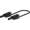 Electro PJP 2714-IEC-CD1-25N měřicí kabel zásuvkový konektor 4 mm, banánková zástrčka 25 cm černá 1 ks