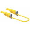 Electro PJP 2711-IEC-CD1-50J měřicí kabel zásuvkový konektor 4 mm, banánková zástrčka 50 cm žlutá 1 ks