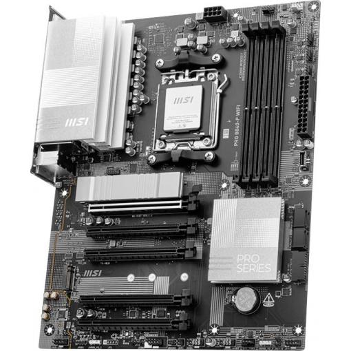 MSI PRO B840M-P WIFI6E AM5 mATX MB Základní deska Socket (PC) AMD AM5 Tvarový faktor Micro-ATX Čipová sada základní desky AMD® B840