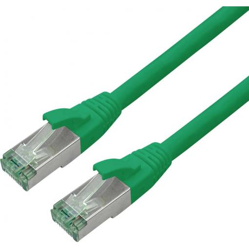roline recycled material 21.45.3235 RJ45 síťové kabely, propojovací kabely CAT 6A S/FTP 5.00 m zelená dvoužilový stíněný, dvoužilový stíněný, PVC plášť 1 ks