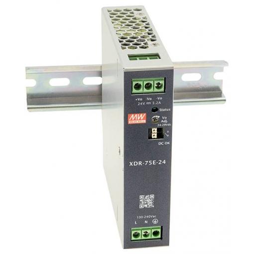 MEAN WELL XDR-75E-36 síťový zdroj na DIN lištu 36 V 2.1 A 75.6 W Obsah 1 ks
