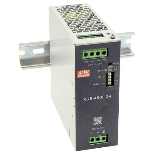 MEAN WELL XDR-480E-36 síťový zdroj na DIN lištu 36 V 13.3 A 478.8 W Obsah 1 ks