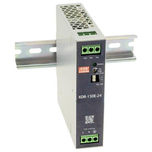 MEAN WELL XDR-150E-24 síťový zdroj na DIN lištu 24 V 6.5 A 156 W Obsah 1 ks