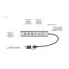 i-tec CAHUBMETAL7 USB Hub 4 + 3 porty USB-A, USB-C® USB 3.1 Gen1 5 GBit/s šedá CAHUBMETAL7