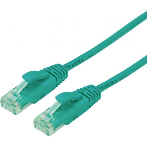 roline recycled material 21.45.3139 RJ45 síťové kabely, propojovací kabely CAT 6A U/UTP 20.00 m zelená nestíněný, PVC plášť 1 ks