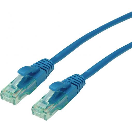 roline recycled material 21.45.3147 RJ45 síťové kabely, propojovací kabely CAT 6A U/UTP 10.00 m modrá nestíněný, PVC plášť 1 ks