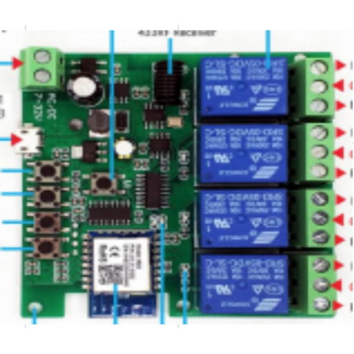 TA4CH - WiFi smart switch AC DC 7-32V