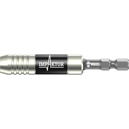 Wera 897/4 Impaktor 05057675001 Držák Impaktor s pojistným kroužkem a magnetem 897/4 IMP 75 mm 1/4 (6,3 mm)