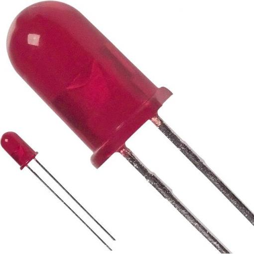Broadcom HLMP-3600 LED s vývody červená kulatý 5 mm 2.1 mcd 60 ° 10 mA 5 V