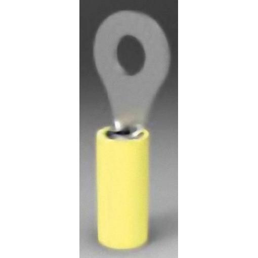 TE Connectivity 320576 kulaté kabelové oko Průřez (max.)=6.604 mm² Ø otvoru=7.92 mm částečná izolace žlutá 1 ks