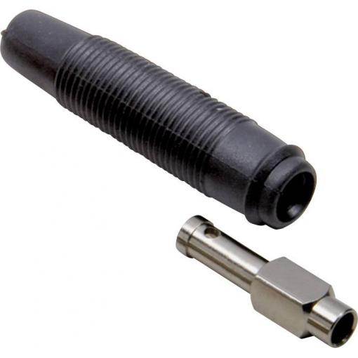 BKL Electronic 072214 zdířka pro banánek spojka, rovná Ø pin: 4 mm černá 1 ks
