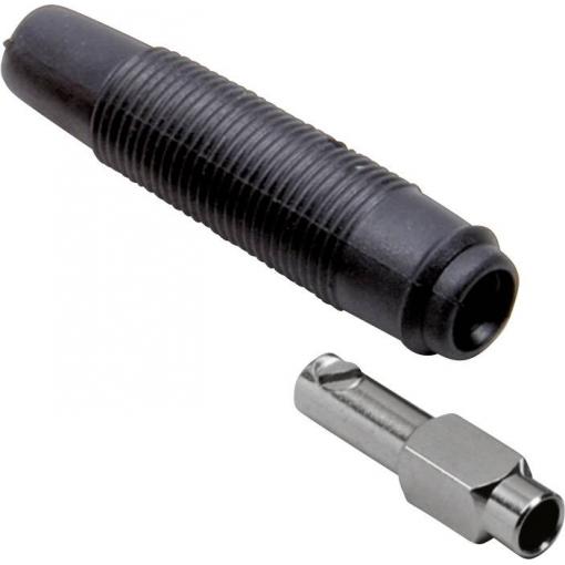 BKL Electronic 072234 zdířka pro banánek spojka, rovná Ø pin: 4 mm černá 1 ks