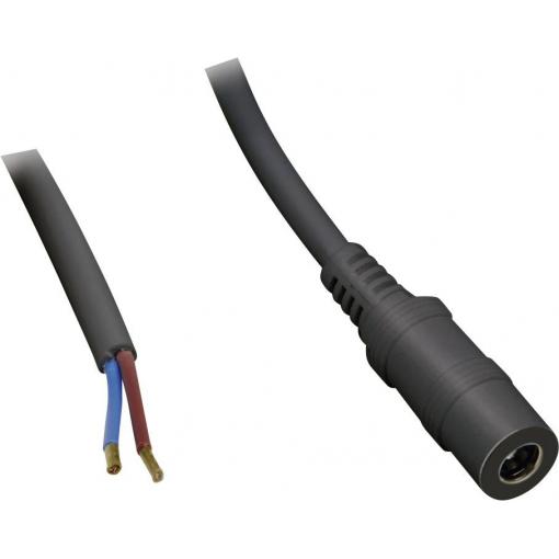 BKL Electronic 072068 nízkonapěťový připojovací kabel nízkonapěťová zásuvka - kabel s otevřenými konci 5.5 mm 2.5 mm 2.50 m 1 ks
