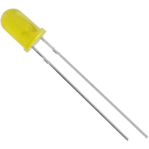 HuiYuan 5034Y1D-ESA-C LED s vývody žlutá kulatý 5 mm 1300 mcd 50 ° 20 mA 2.1 V