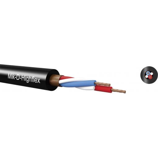 Kabeltronik 540202209-1 mikrofonový kabel Mik-D-Classic 2 x 0.22 mm² černá metrové zboží
