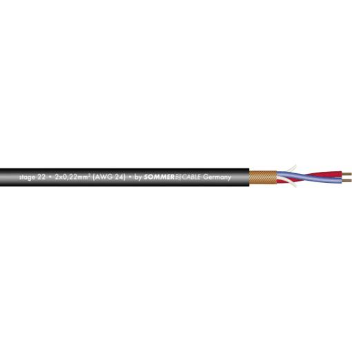 Sommer Cable 200-0001 mikrofonový kabel 2 x 0.22 mm² černá metrové zboží