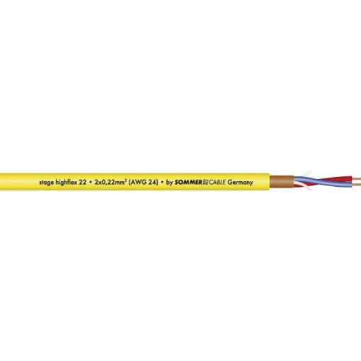 Sommer Cable 200-0007 mikrofonový kabel 2 x 0.22 mm² žlutá metrové zboží