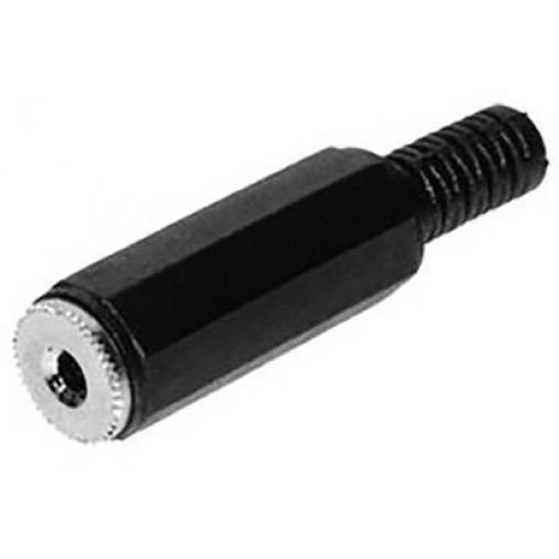 TRU COMPONENTS 1559778 jack konektor 2.5 mm spojka, rovná Pólů: 2 mono černá 1 ks