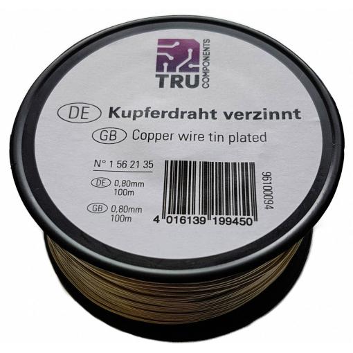 TRU COMPONENTS 1515004/90 1562134 měděný drát, 90 m