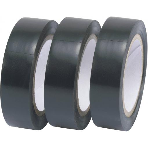TRU COMPONENTS 1563959 sada elektrikářských pásek černá (d x š) 10 m x 15 mm 3 ks