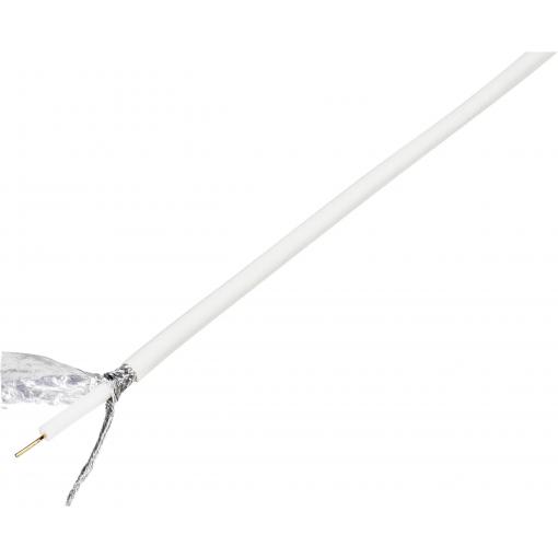 TRU COMPONENTS RG6 /U, 1567364 koaxiální kabel, vnější Ø: 6.60 mm, 75 Ω, 120 dB, bílá, 100 m