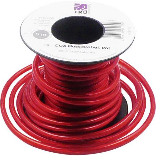 TRU COMPONENTS 1568965 zemnicí kabel, 1 x 2.50 mm², červená, 5 m