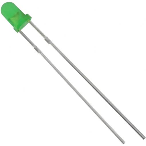 TRU COMPONENTS 1573701 LED s vývody zelená kulatý 3 mm 2000 mcd 60 ° 20 mA 3.1 V