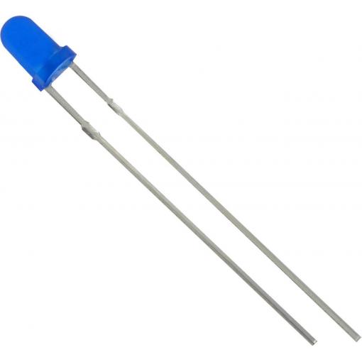 TRU COMPONENTS 1573703 LED s vývody modrá kulatý 3 mm 2800 mcd 60 ° 20 mA 3.1 V