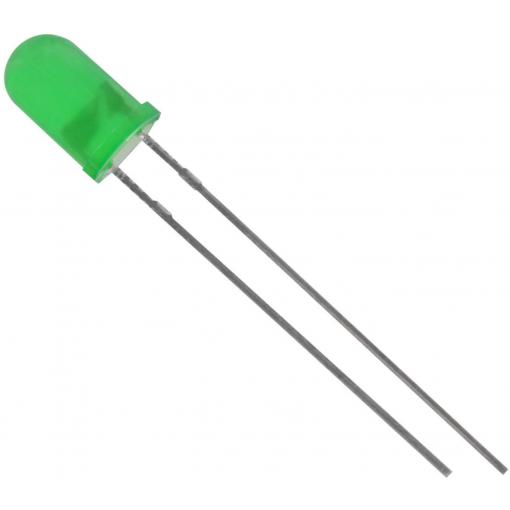 TRU COMPONENTS 1573746 LED s vývody zelená kulatý 5 mm 38 mcd 50 ° 20 mA 2.1 V