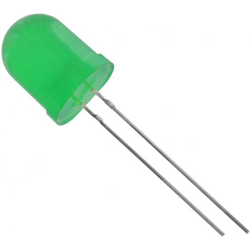 TRU COMPONENTS 1573765 LED s vývody zelená kulatý 10 mm 330 mcd 50 ° 20 mA 2.1 V