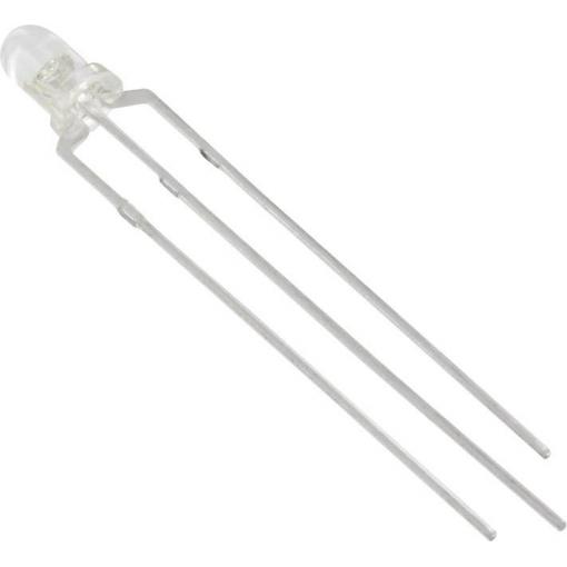 TRU COMPONENTS 1577308 LED s vývody žlutá, zelená kulatý 3 mm 2200 mcd, 2650 mcd 35 ° 20 mA