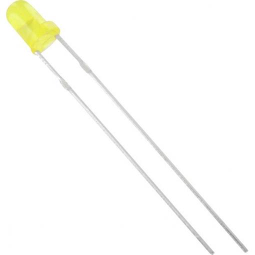 TRU COMPONENTS 1577332 LED s vývody žlutá kulatý 3 mm 2500 mcd 60 ° 20 mA