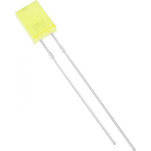 TRU COMPONENTS 1577350 LED s vývody žlutá hranatý 2 x 5 mm 150 mcd 120 ° 20 mA