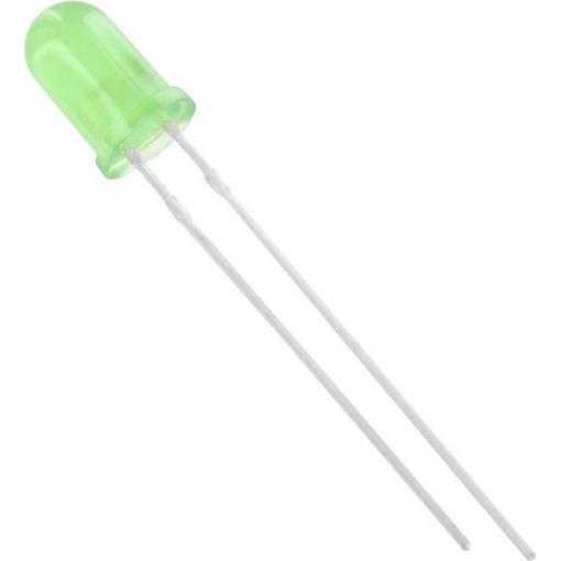 TRU COMPONENTS LED s vývody zelená kulatý 5 mm 175 mcd 50 ° 20 mA