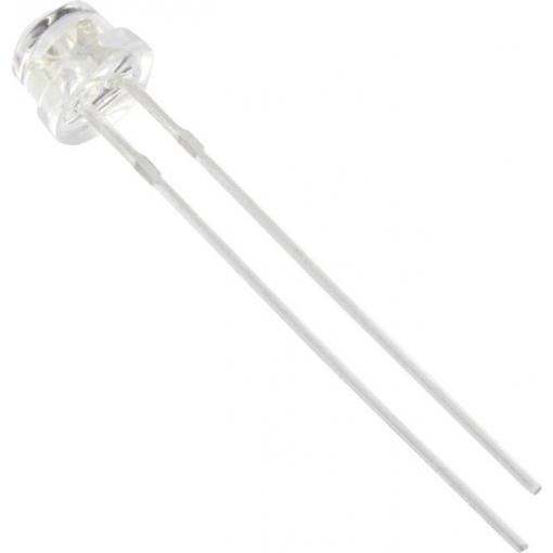 TRU COMPONENTS 1577473 LED s vývody zelená plochá hrana 5 mm 1750 mcd 120 ° 20 mA