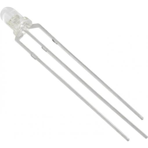 TRU COMPONENTS 1577514 LED s vývody červená, zelená kulatý 3 mm 175 mcd, 75 mcd 35 ° 20 mA