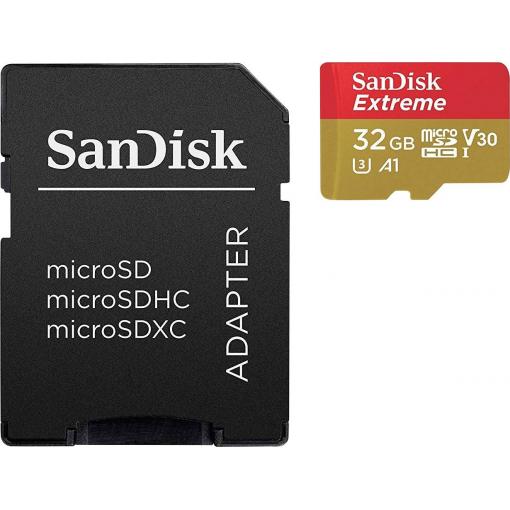 SanDisk Extreme paměťová karta microSDHC Retail 32 GB A1 Application Performance Class, v30 Video Speed Class