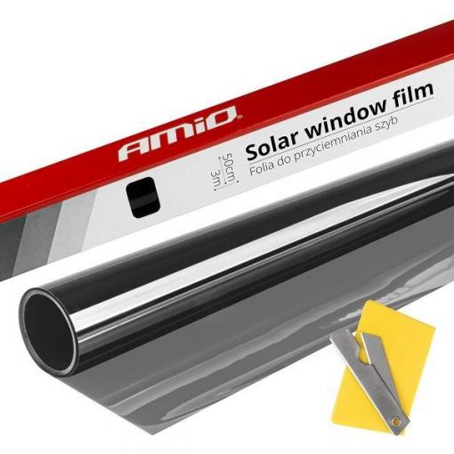 Tónovací fólie na okna AMIO, světle černá, 0,75 × 3 m, 60%