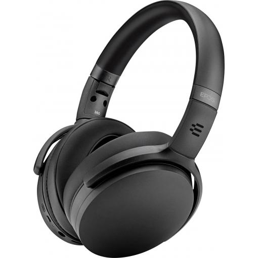 EPOS ADAPT 361 Headset otevřená (On Ear) kabelová, Bez kabelu, Bluetooth® stereo černá Potlačení hluku, Redukce šumu mikrofonu headset, regulace hlasitosti