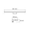 LED zrcadlové světlo QTEC Q-300B, 30 cm, 5 W / 400 lm / 4000K, černé