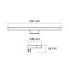 LED zrcadlové světlo 50 cm QTEC Q-303CH, 8 W / 640 lm, chrom